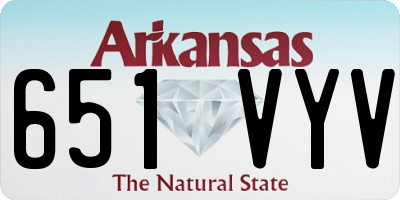 AR license plate 651VYV