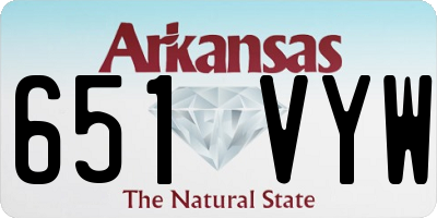 AR license plate 651VYW