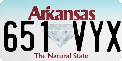 AR license plate 651VYX