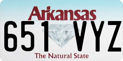 AR license plate 651VYZ