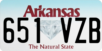 AR license plate 651VZB