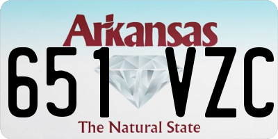AR license plate 651VZC