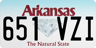 AR license plate 651VZI