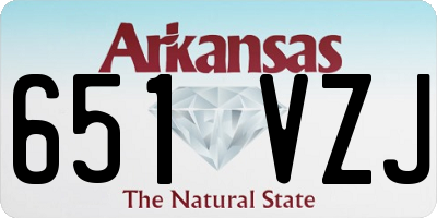 AR license plate 651VZJ