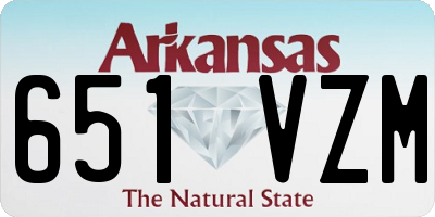 AR license plate 651VZM