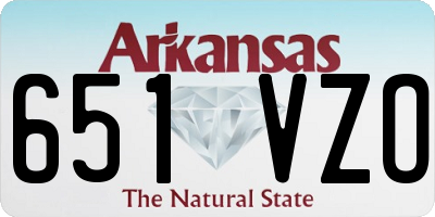 AR license plate 651VZO