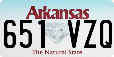 AR license plate 651VZQ