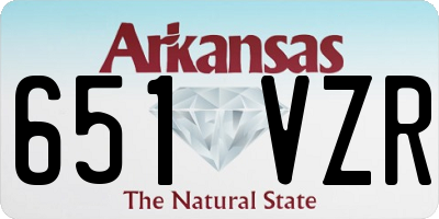 AR license plate 651VZR