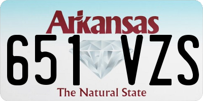 AR license plate 651VZS