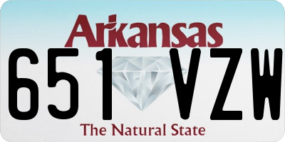 AR license plate 651VZW