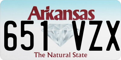 AR license plate 651VZX
