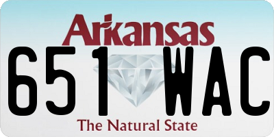 AR license plate 651WAC