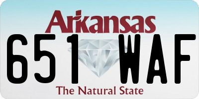 AR license plate 651WAF