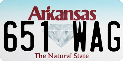 AR license plate 651WAG