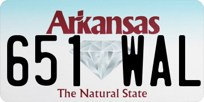AR license plate 651WAL