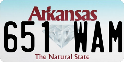 AR license plate 651WAM