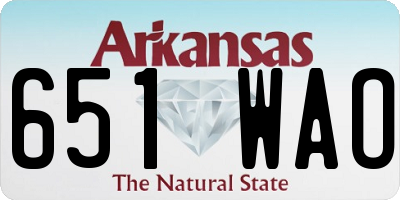 AR license plate 651WAO