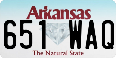 AR license plate 651WAQ