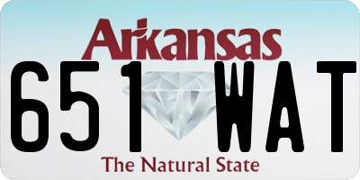 AR license plate 651WAT