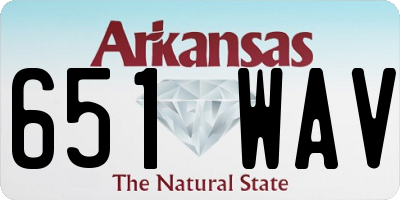 AR license plate 651WAV
