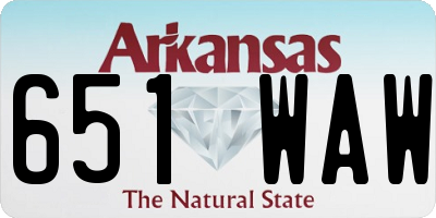 AR license plate 651WAW