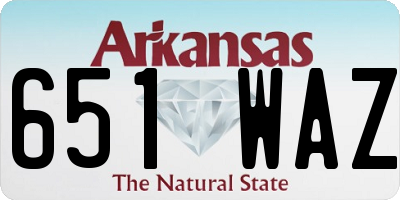 AR license plate 651WAZ