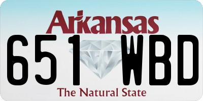 AR license plate 651WBD