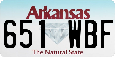 AR license plate 651WBF