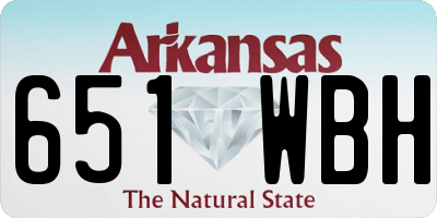 AR license plate 651WBH