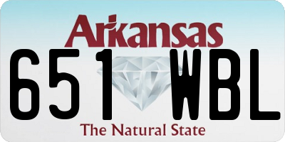 AR license plate 651WBL