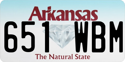AR license plate 651WBM