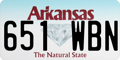 AR license plate 651WBN