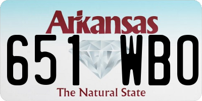 AR license plate 651WBO