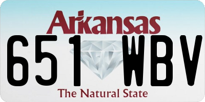 AR license plate 651WBV