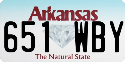 AR license plate 651WBY