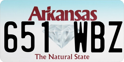 AR license plate 651WBZ