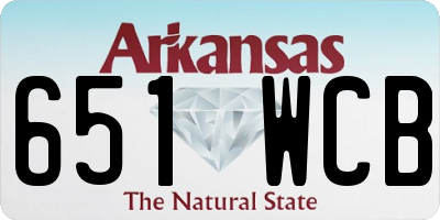 AR license plate 651WCB