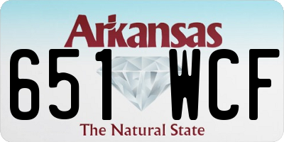 AR license plate 651WCF