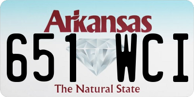 AR license plate 651WCI