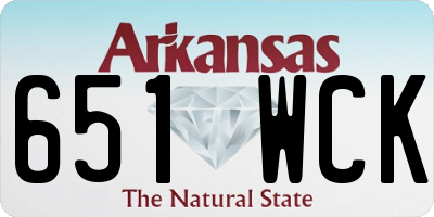 AR license plate 651WCK