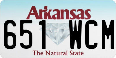 AR license plate 651WCM