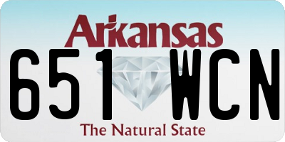 AR license plate 651WCN