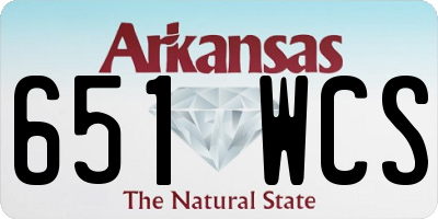 AR license plate 651WCS