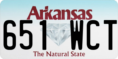 AR license plate 651WCT