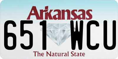 AR license plate 651WCU