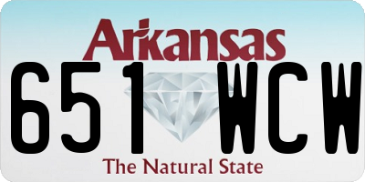 AR license plate 651WCW