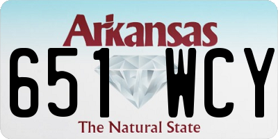 AR license plate 651WCY