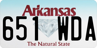 AR license plate 651WDA