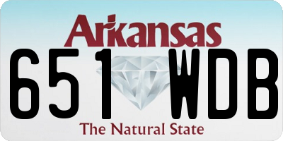 AR license plate 651WDB