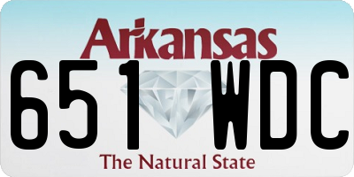 AR license plate 651WDC